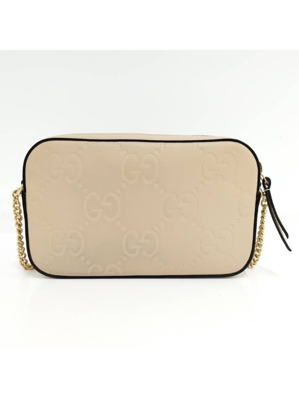 Gucci Chain Shoulder Bag Leather Beige - Picture 2 of 10